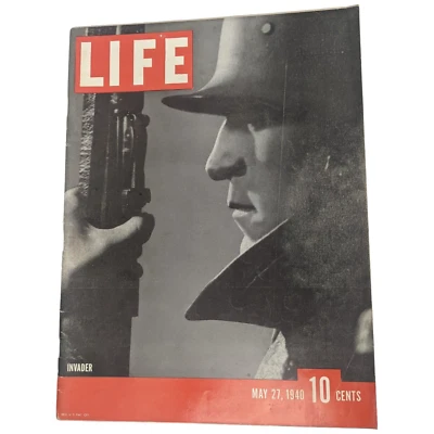Life Magazine May 27 1940 WWII German Invader Airplanes PGA Caddies Etiquette - Image 1 of 4