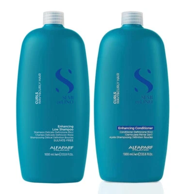 ALFAPARF MILANO Kit Semi Di Lino Curls Shampoo 1000ml + Balsamo 1000ml