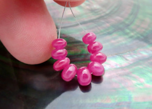 RARE HIGH GRADE RUBY BEADS VIBRANT RED & PINK - PRECIOUS GEMSTONES *LARGE SIZES