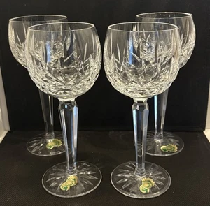 Vintage Neu Waterford Lismore Hock Ballon Weingläser 4er Set in OVP - Bild 1 von 7