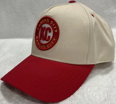 Kansas City Spell Out Red Tan Hat Cap SnapBack Adjustable Hat - Image 1 of 4