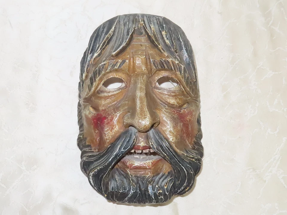 Maschera IN Legno Fasnet Carnevale Larve Probabilmente Tedesco Sud - Immagine 1 di 4