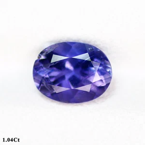 1.04 Ct Extraordinary Perfect Oval 7.5 x 5.9 MM 100% Natural Blue India Iolite ! - Picture 1 of 5