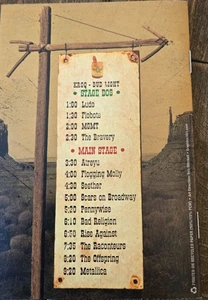 2008 KROQ WEENIE ROAST PROGRAM METALLICA BAD RELIGION OFFSPRING RISE AGAINST - Picture 1 of 2