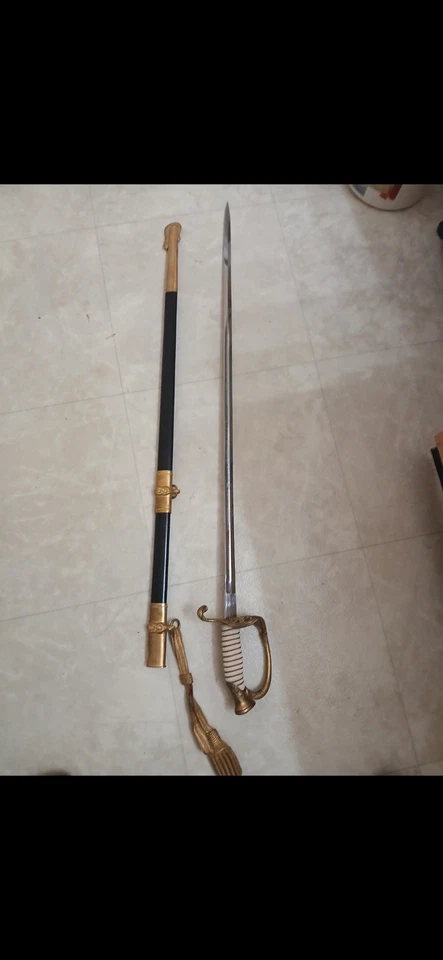 Vintage US Navy Officer's Dress Sword Germany  Vanguard Germany Blade - Image 1 of 4