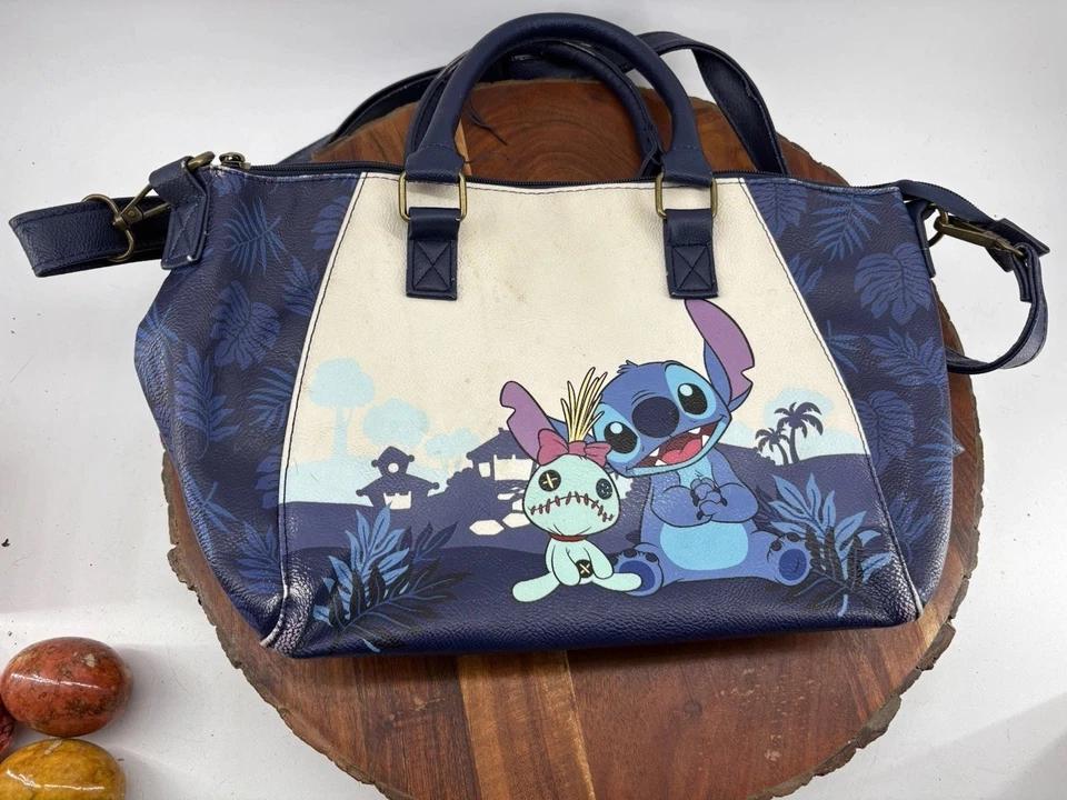 Loungefly Disney Lilo & Stitch Crossbody Satchel Bag Purse Blue Scrump Beach - Image 1 of 4