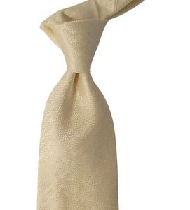 $250 NWT Canali White w Textured Tonal Geometric Silk Neck Tie Italy 3.25W - Picture 1 of 4