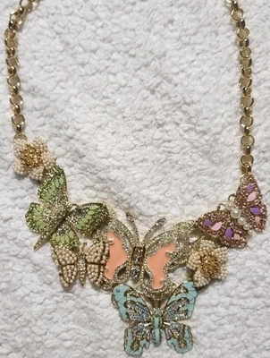 Joan Rivers 25th Anniversary #703 NIB Butteryfly Statement Necklace - Image 1 of 4