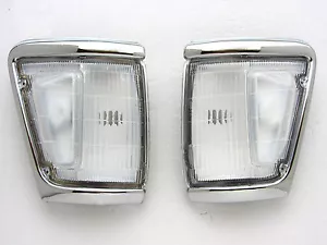 88-97 TOYOTA HILUX LN111 4WD 4X4 CHROME INDICATOR CORNER LIGHT PAIR LN106 LN107 - Picture 1 of 2