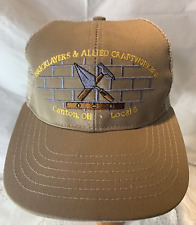 Vintage Mesh Trucker Cap Bricklayers Allied Craftworkers Local 6 Canton Ohio Hat