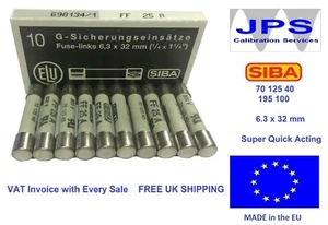 SIBA 70 125 40 FF25A 500 V schnellwirkende Sicherung 25A Typ 195 100 JPSF114 x1/2/5/10 - Bild 1 von 9