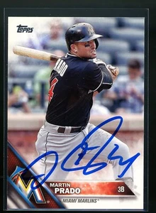 2016 Topps MARTIN PRADO Signed Card autograph auto MARLINS BRAVES YANKEES - Picture 1 of 1