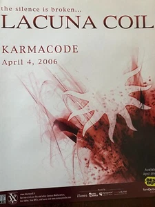 Lacuna Coil, Karmacode, Full Page Vintage Promotional Ad - Picture 1 of 1