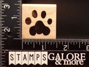 JRL RUBBER STAMPS MEDIUM SOLID DOG PAW PRINT #T37 - Picture 1 of 2