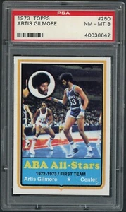 1973 Topps Artis Gilmore ABA All-Stars #250 PSA 8 NM-MT HALL OF FAME - Picture 1 of 2