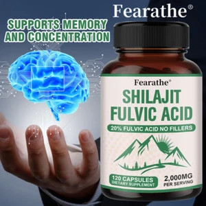 Shilajit Fulvic Acid Supplement Brain & Cardiovascular Support Antioxidant - Picture 1 of 10