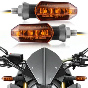 2 Stück Universal 8mm Motorrad Blinker LED Blinkleuchte Gelb Linsen Für Suzuki - Picture 1 of 13
