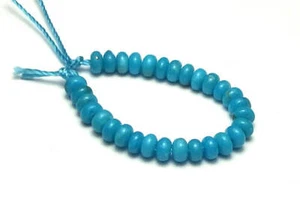 30 pcs SLEEPING BEAUTY TURQUOISE 3mm Rondelle Beads AA NATURAL COLOR - Imagen 1 de 2