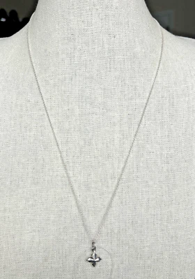 Collar Colgante Micro Cruz Plata Esterlina KING BABY STUDIO - NUEVO CON ETIQUETAS Foto 1 de 4