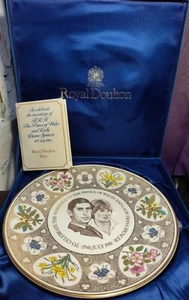 Royal Doulton HRH Charles and Diana Commemorative Plate in Box Certificate 1981. - Picture 1 of 8