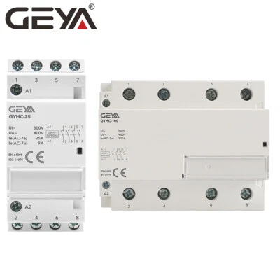 GEYA Modular AC Contactor 3/4P 16-100A 220V Automatic Household Contactor Rail - Image 1 of 4