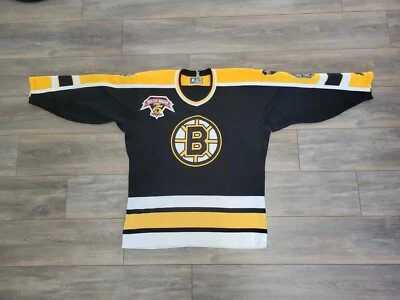 RARA CAMISETA DE NOVATO AUTÉNTICA VINTAGE DE LOS BOSTON BRUINS THORNTON GRANDE HOCKEY STARTER Foto 1 de 4