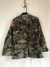 US Army Uniform BDU Woodland Camo Top Shirt Blouse Jacket Size Small Short