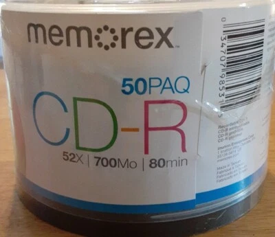 Memorex CD-R 50 PACK 52x 700Mo 80min Couleurs Mode - NEW - Image 1 of 4