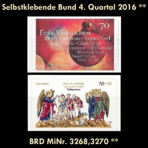 BRD MiNr. 3268-3270 ** Selbstklebende Bund 4. Quartal 2016, postfrisch - Picture 1 of 3