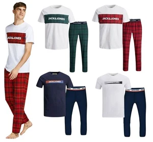Conjunto de pijamas para hombre Jack Jones ropa de salón traje de noche PJ ropa de dormir parte superior inferior S-2XL - Imagen 1 de 10