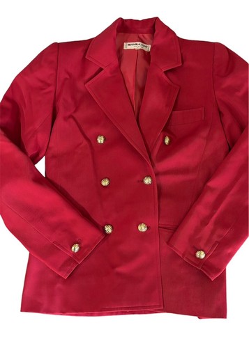 SAINT LAURENT (YSL) Giacca blazer Yves Saint Laurent Rive Gauche rosso vintage taglia S