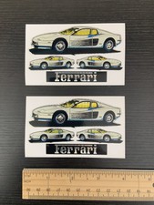 Vintage 1980’s Vending Machine Stickers PRISM FERRARI (2) Sheets Kodak