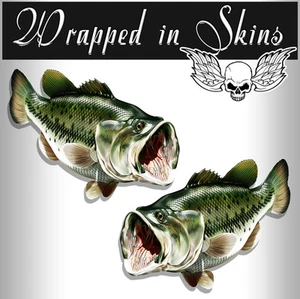 Largemouth Bass Decals Fish Stickers Tackle Box RV Truck Trailer AFP-0028 - Picture 1 of 1