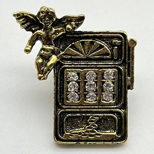 Vintage Slot Machine Angel Tie Tack Lapel Pin - Picture 1 of 4