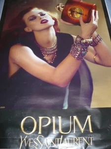 POSTER POSTER GEANT YVES ST LAURENT "OPIUM" 180x120 SEHR GUTER ZUSTAND UNGEFALTET - Bild 1 von 1