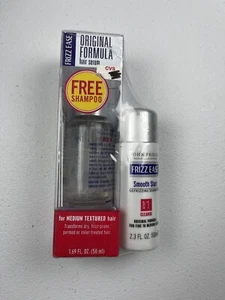 Frizz Ease Hair Serum 1.69 fl oz Plus Smooth Start Defrizzing Shampoo 2.3 Fl oz - Picture 1 of 4
