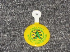 1970s Oakland A’s metal lapel pin World Series Champions Press ? 1972 1973 1974