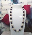 Fresh Water Pearls & 10 Mm Lapis Lazuli Necklace 18" With 14K Gf 1+1. Fwplp001
