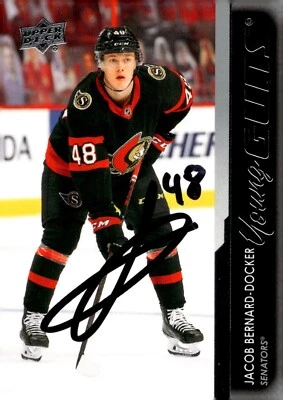 Jacob Bernard-Docker - Signed 2021-22 Upper Deck Young Guns Rookie Card #495 - Image 1 of 2