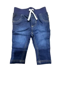 Baby Boys' Knit Repreve Jeans James Wash - Cat & Jack - Blue 3/6 Months - Picture 1 of 2