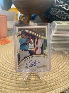 2023 Immaculate EVAN CARTER Prospect Patch Autographs Rookie RC ON CARD AUTO /99