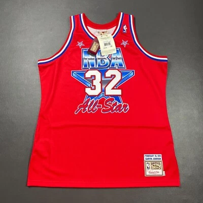 Camiseta deportiva 100 % auténtica Magic Johnson Mitchell Ness 1991 All Star Lakers 48 XL Foto 1 de 4