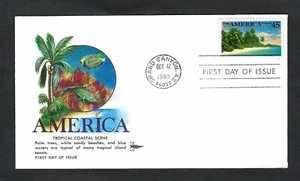 1990 FDC sc C127 Natural Features / Tropical Coastline First Day Cover - Picture 1 of 2