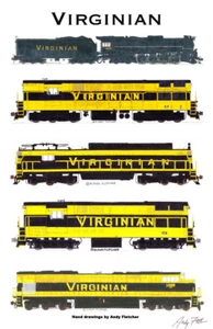 Póster de Locomotoras Virginianas 11""x17"" firmado por Andy Fletcher - Imagen 1 de 1