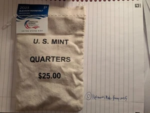 2023 P US Mint Eleanor Roosevelt AWQ Women Quarters Sealed 100-Coin Bag 23WBE - Picture 1 of 4