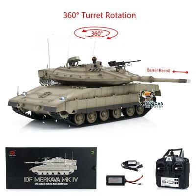 7.0 HengLong 1/16 RC Battle Tank IDF Merkava MK IV 3958 360° Turret BB Shooting - Image 1 of 4