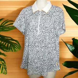 Polo de golf para mujer Jofit con estampado animal con media cremallera - Imagen 1 de 13