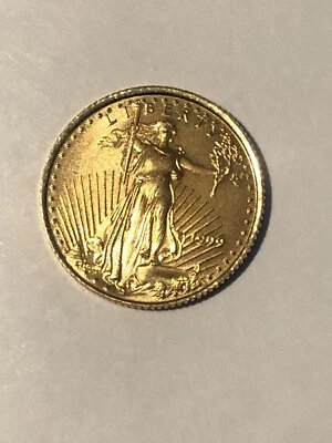 1999 $5 Fine  Gold Eagle 1/10oz Pure Cameo - Image 1 of 2