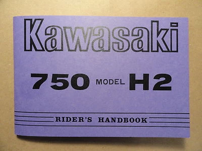 1973 Kawasaki 750 H2A Rider's Handbook Owner's Manual H2 A Riders Owners Shop - Image 1 of 4