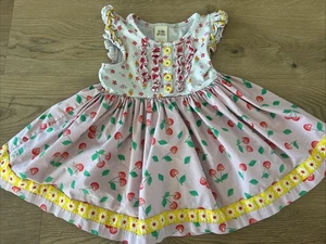 Wild Hearts Kurzarm Rüschen Kirsche Kleid kleines Mädchen Gr. 4 - Bild 1 von 11